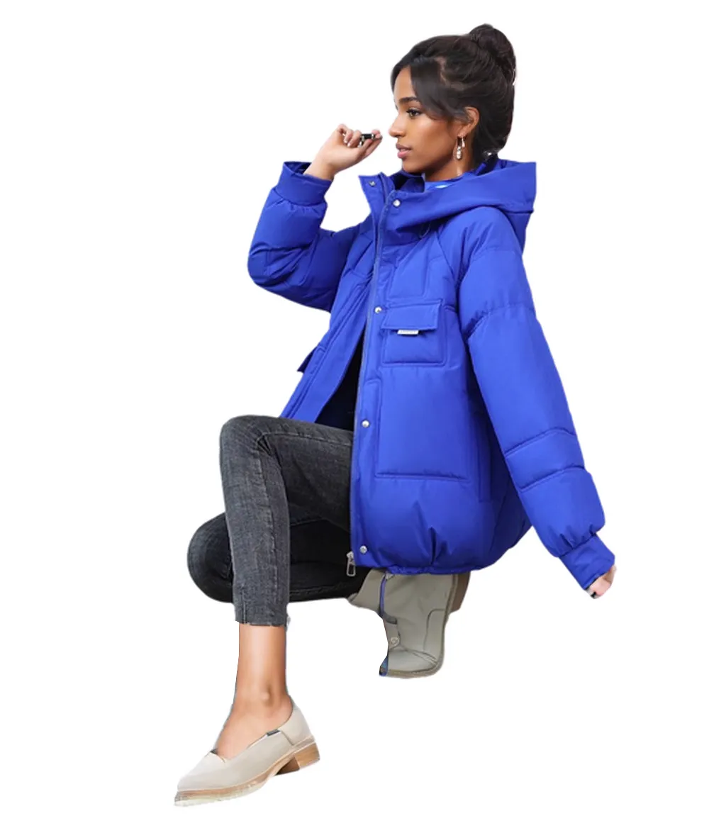 WPJ25003 100% Polyester Women's Multi Asymetrical Pockets Padded Jacket